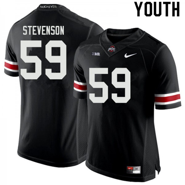 Ohio State Buckeyes #59 Zach Stevenson Youth Football Jersey Black